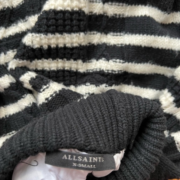 NWT All Saints Mari Roll Neck Striped Sweater - Picture 6 of 10